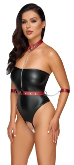 Dominique Leather Bodysuit - Image 6