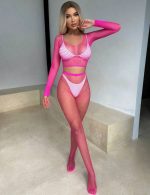 Pink fishnet set - Image 4