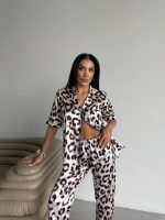 Leopard satine pajamas - Image 4