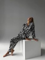 Noir Monogram Pajama Set - Image 5