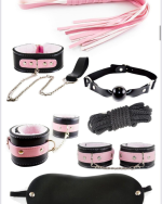 Pink & Black BDSM set