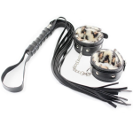 Handcuffs & whip set