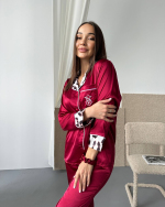 VS Burgundy x leopard pajamas