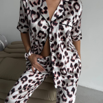 Leopard satine pajamas