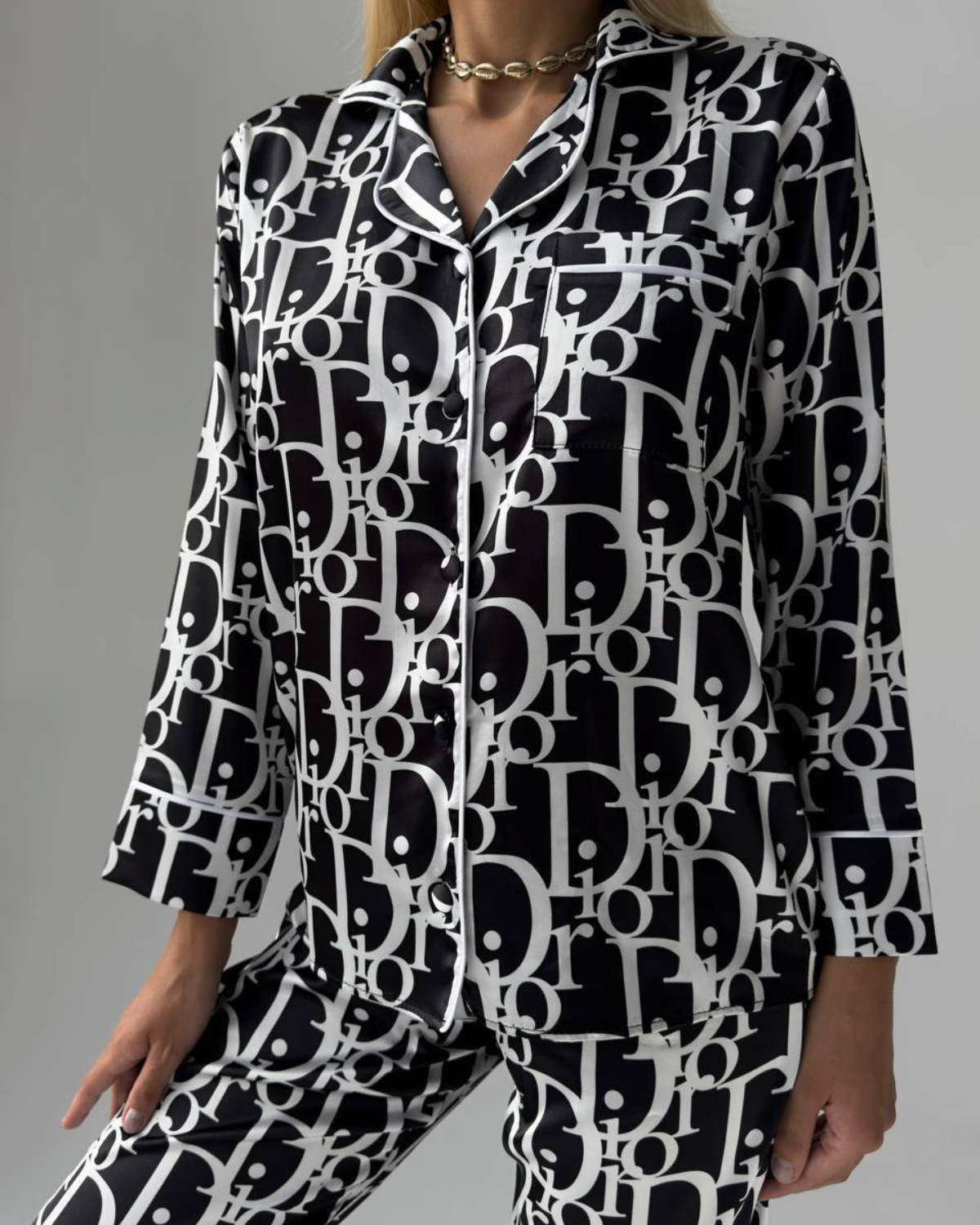 Website design_20260129_175626_0000 Noir Monogram Pajama Set - Image 1