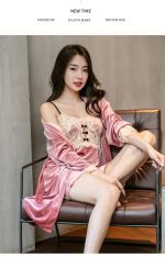 Velvet lingerie with robe - Image 4