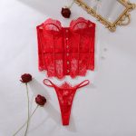 Red lace corset set - Image 4
