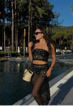Black sequins beachwear - Image 4