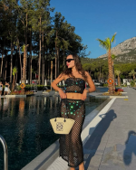 Black sequins beachwear