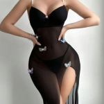 Midnight Butterfly Mesh Dress