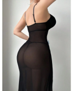 Midnight Butterfly Mesh Dress - Image 3