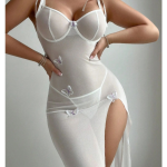 White butterfly dress