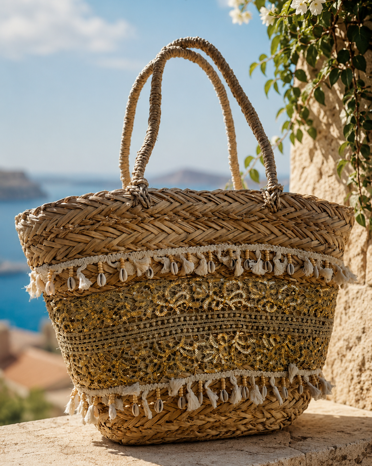 2026/05/1003498199.png Golden Coast Straw Bag - Image 1