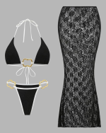 Black Lace Skirt Swimwear - Image 2
