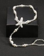 Starfish Pearl Barefoot Anklet - Image 3